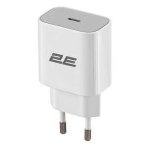 Мережевий зарядний пристрій 2E (1USB 3A) 30W White (2E-WC1USBC30W-W)