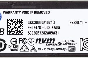 Накопичувач SSD 1TB Kingston KC3000 M.2 2280 PCIe 4.0 x4 NVMe 3D TLC (SKC3000S/1024G)