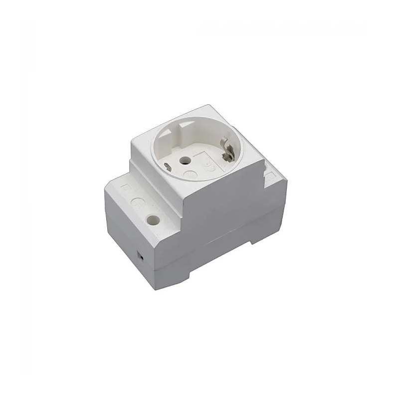 Розетка ELM SO-10E-DIN із заземленням на DIN-рейку 16A Біла (41-0023)
