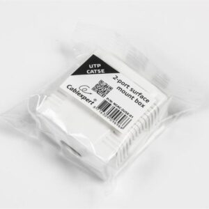 Розетка Cablexpert (NCAC-2U5E-01) 2хRJ-45, Cat5Е, зовнішня, біла
