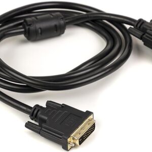 Кабель PowerPlant (CA910854) DVI-D 24M-24M, 1.5м, Double ferrites, Black