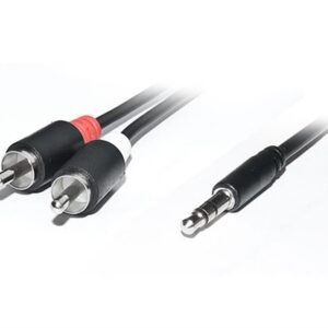 Аудіо-кабель REAL-EL Audio Pro 3.5 мм - 2xRCA (M/M), 1.8 м, чорний (EL123500042)
