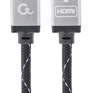 Кабель Cablexpert HDMI - HDMI V 2.0 (M/M), 1 м, чорний/сірий (CCB-HDMIL-1M) коробка