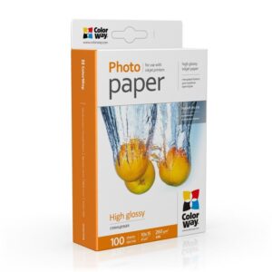 Фотопапір ColorWay глянцевий 260г/м2 10х15см 100арк (PG2601004R)