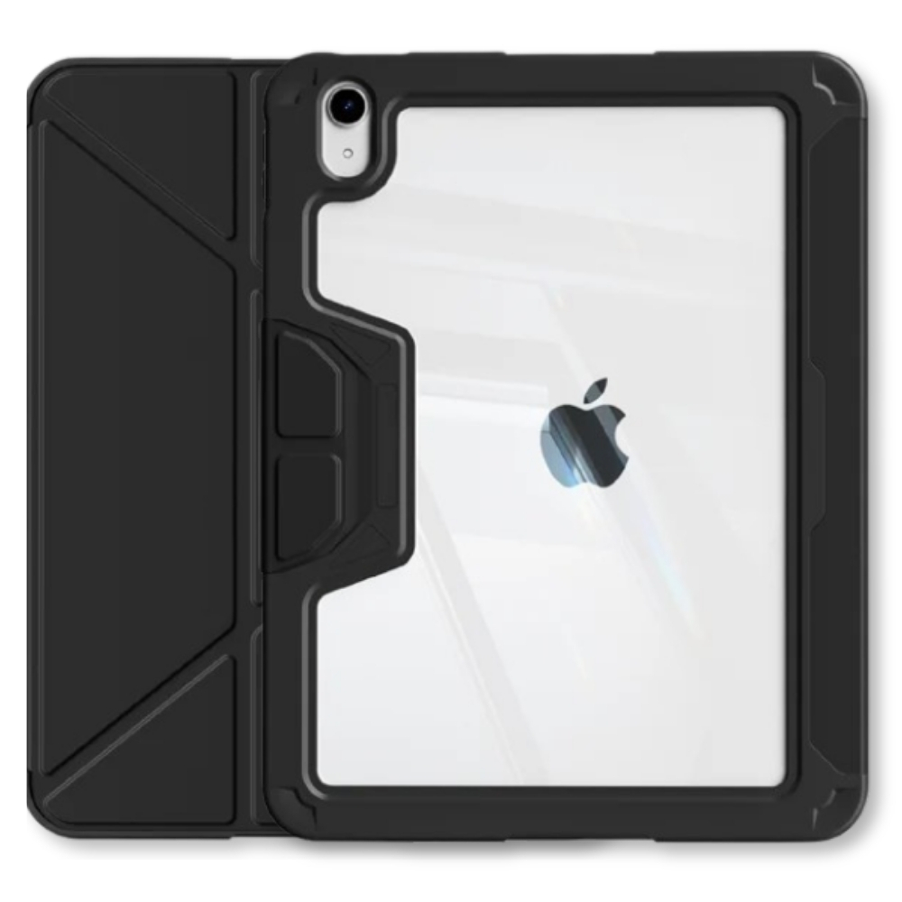 Чохол-книжка BeCover Rugged Origami Transparent з кріпленням Apple Pencil для Apple iPad 10.9" (2022/2024)/iPad (А16) 2025 11" Black (714966)