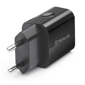 Мережевий зарядний пристрій REAL-EL CH-210 (2USB, 2.1A) Black