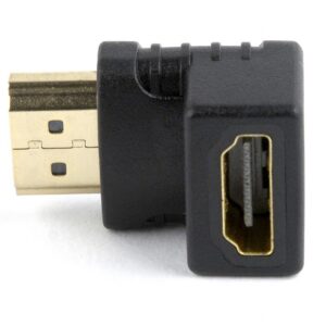 Адаптер Cablexpert HDMI - HDMI (M/F), кут 90 градусів, чорний (A-HDMI90-FML) пакет