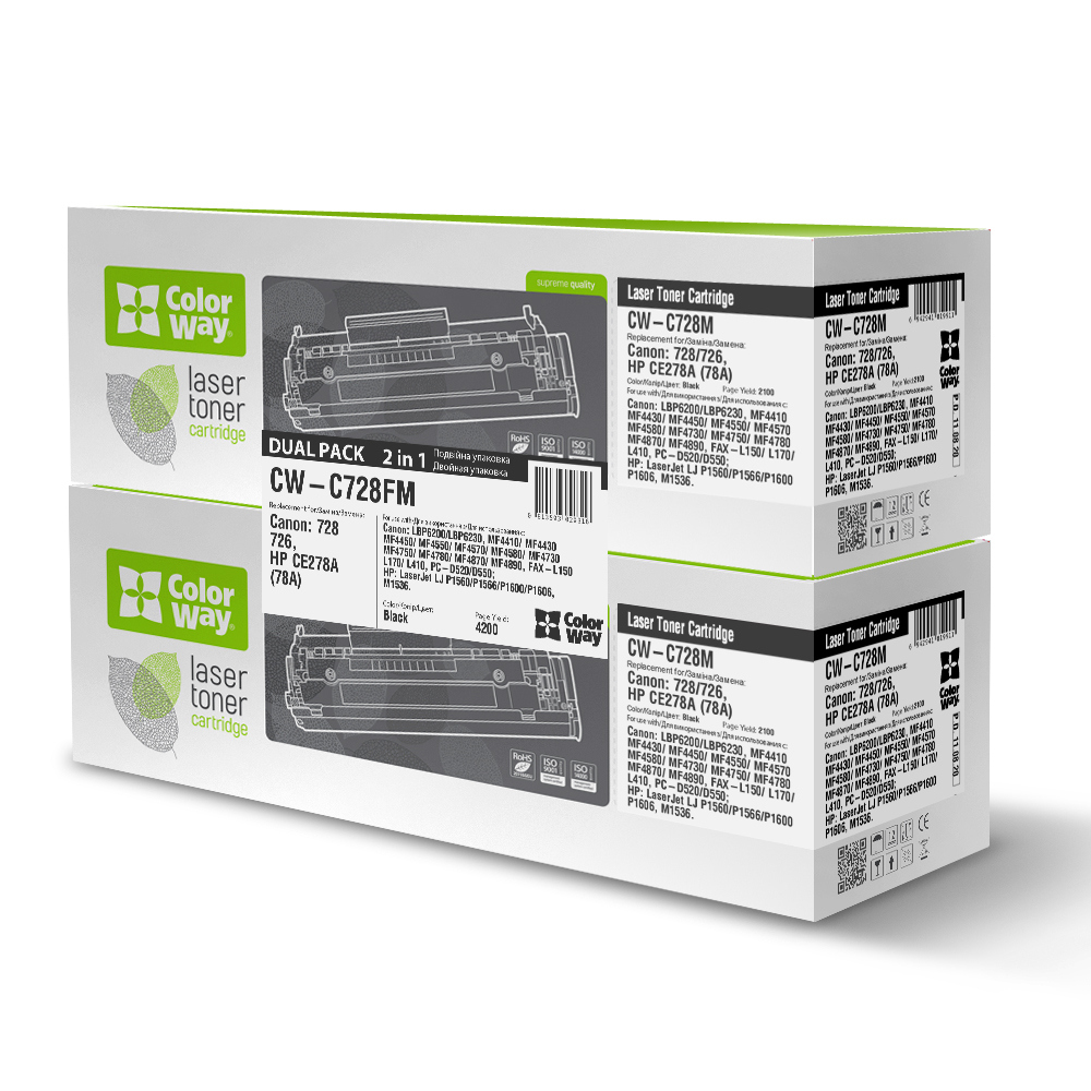Картридж ColorWay (ColorWay-C728FM) Canon MF4410/LBP6200 Universal Dual Pack