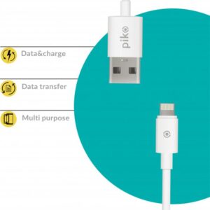 Кабель Piko CB-UL12 USB - Lightning (M/M), 2 м, White (1283126493867)
