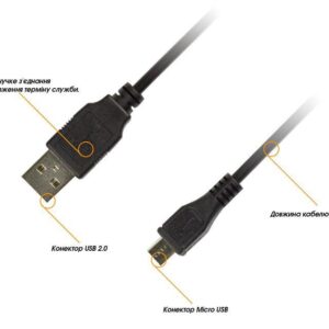 Кабель Piko USB - micro USB V2.0 (M/M), 1 м, Black (1283126474088)
