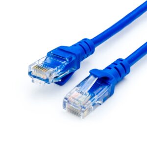 Патч-корд литий, UTP, RJ45, Cat.5e, 1m, синій