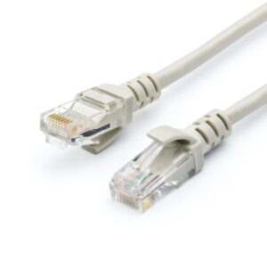 Патч-корд литий, UTP, RJ45, Cat.5e, 25m, сірий