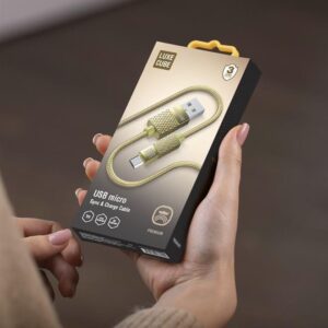 Кабель Luxe Cube Premium USB - micro USB (M/M), 1 м, золотистий (8889986489885)
