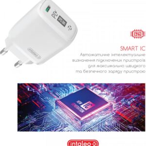 Мережевий зарядний пристрій Intaleo TCGQPD120T (1USBx3A) White (1283126509988) + кабель USB Type С