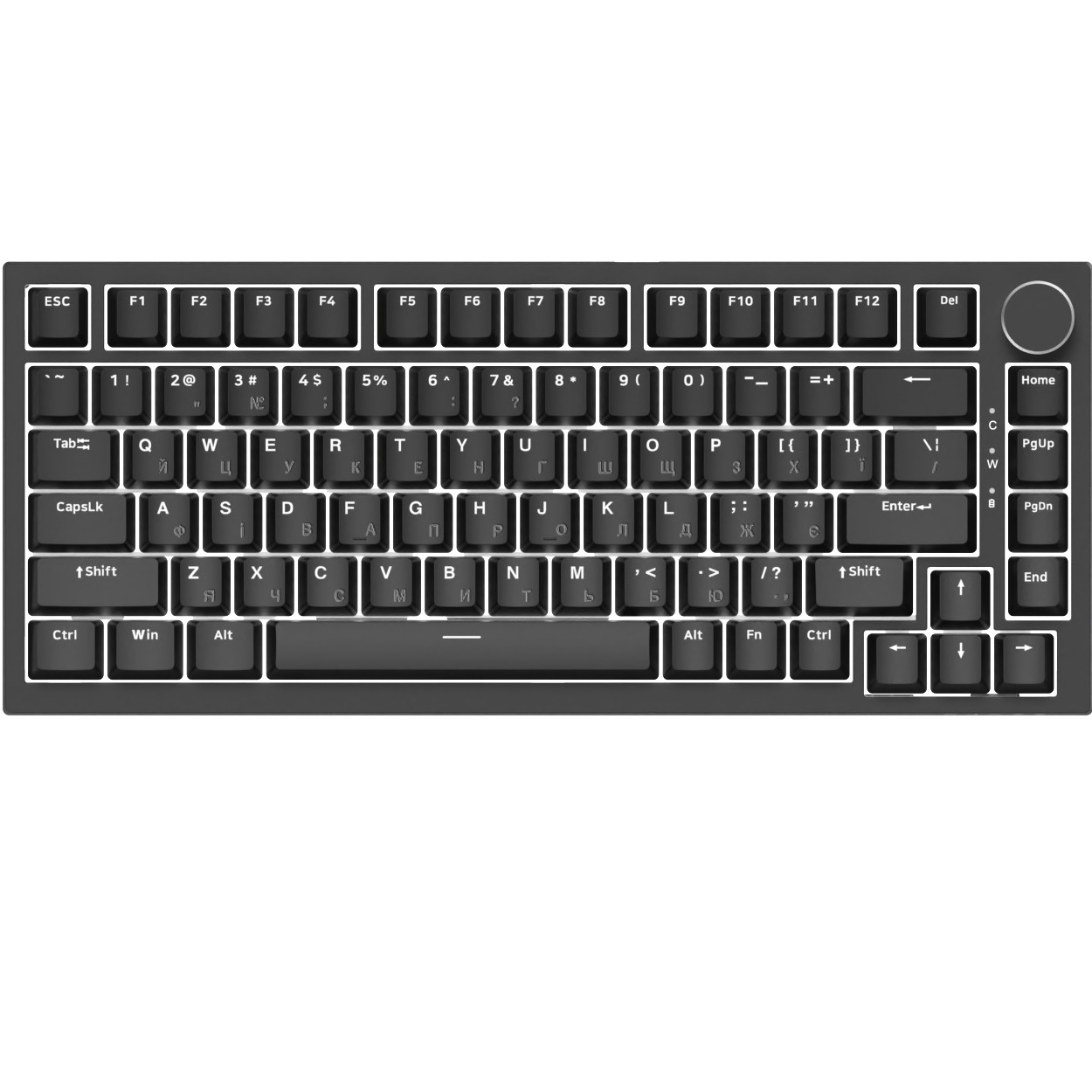 Клавіатура Ajazz AK820 Red Switch Black USB-C (AK820-R-B)
