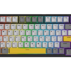 Клавіатура бездротова Ajazz AK820 Pro Flying Fish Switch Black RGB With Screen (AK820PRO-FF-BGY)