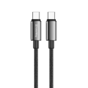Кабель ColorWay USB Type-C - USB Type-C (M/M), zinc alloy braided, 5А, 1 м, Black (CW-CBPDCC098-BK)