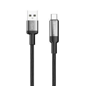 Кабель ColorWay USB - USB Type-C (M/M), braided wire, 6А, 1 м, Black (CW-CBUC096-BK)