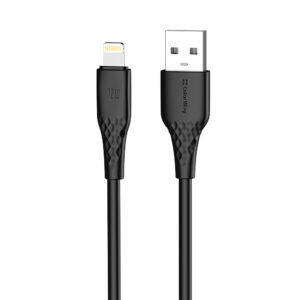 Кабель ColorWay USB - Lightning (M/M), textured PVC, 3А, 1 м, Black (CW-CBUL094-BK)