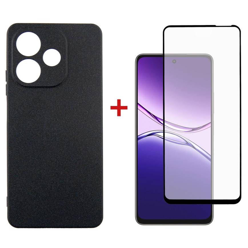 Чохол-накладка Dengos для Oppo A5 Pro Black Full Glue (DG-KM-150) + захисне скло