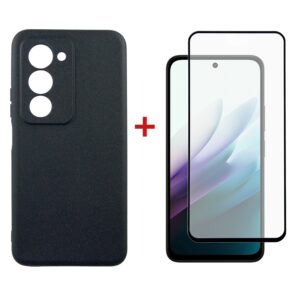 Чохол-накладка Dengos Carbon для Xiaomi Redmi 15 Black (DG-KM-163) + захисне скло