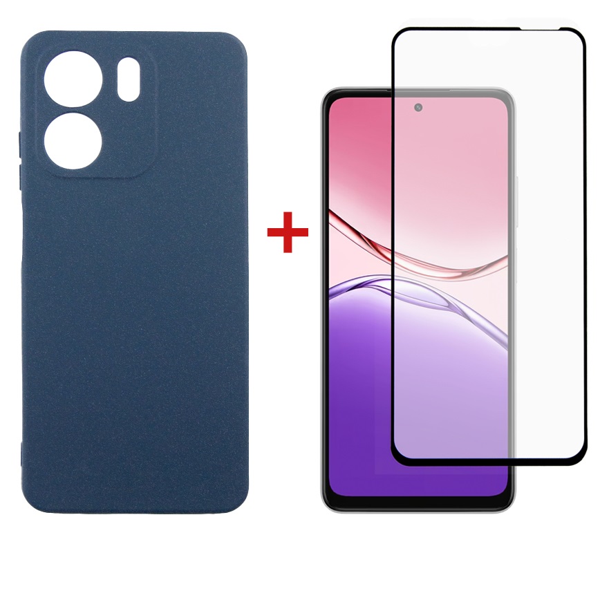 Чохол-накладка Dengos Carbon для Oppo A5X Blue (DG-KM-176) + захисне скло