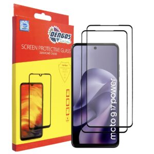 Захисне скло Dengos для Motorola Moto G17/G17 Power Black Full Glue (DG-TG2P-101) 2 шт.