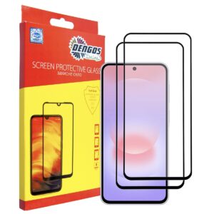 Захисне скло Dengos для Samsung Galaxy A37/A57/S25 FE Black Full Glue (DG-TG2P-96) 2 шт.