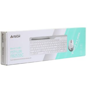 Комплект (клавіатура, миша) бездротовий A4Tech FB2535C Icy White