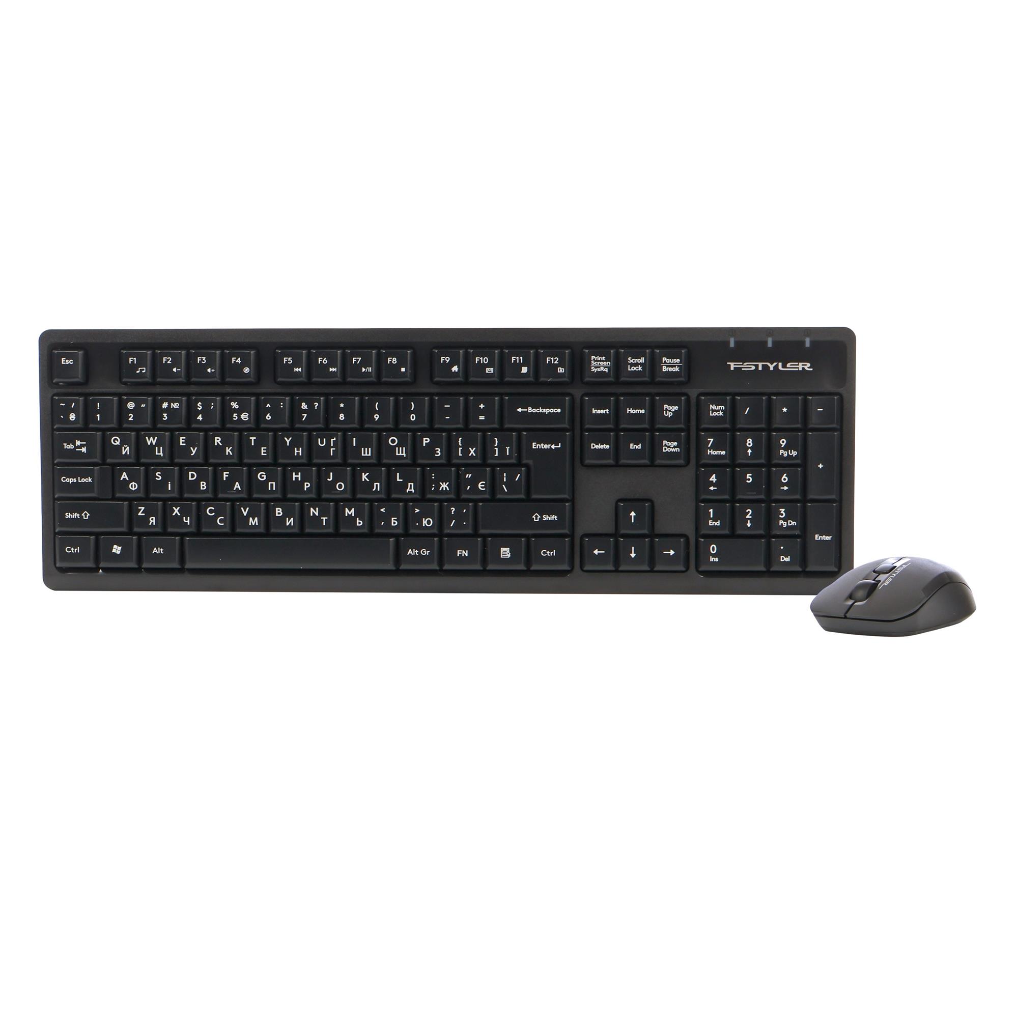 Комплект (клавіатура, миша) бездротовий A4Tech FG1200S Black