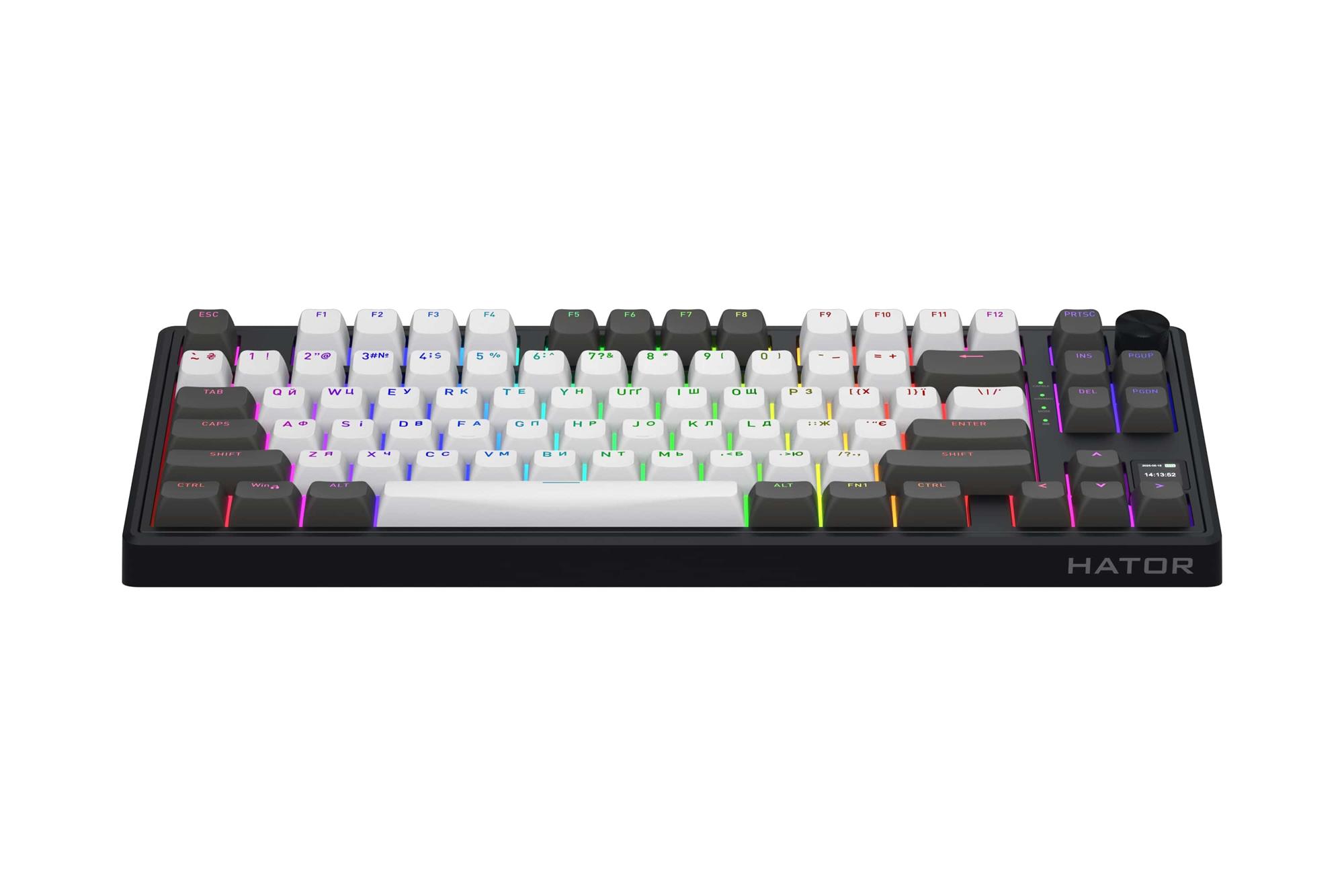 Клавіатура бездротова Hator Skyfall 80 Pro Wireless Grey/Black (HTK4180UA)
