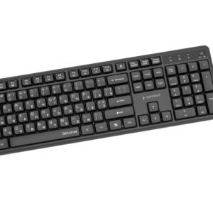 Комплект (клавіатура, миша) бездротовий Gembird KBS-WMS-01-CYRL Black