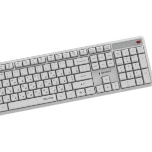 Комплект (клавіатура, миша) бездротовий Gembird KBS-WMS-01-W-CYRL White
