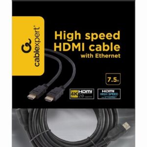 Кабель Cablexpert HDMI - HDMI V 1.4 (M/M), 7.5 м, чорний (CC-HDMI4-7.5M) пакет