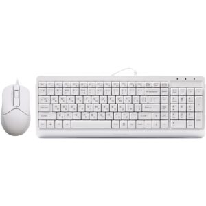 Комплект (клавіатура, миша) A4Tech F1512 White