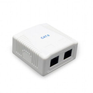 Розетка Cablexpert (NCAC-2U6-01) 2хRJ-45, Cat6, зовнішня, біла
