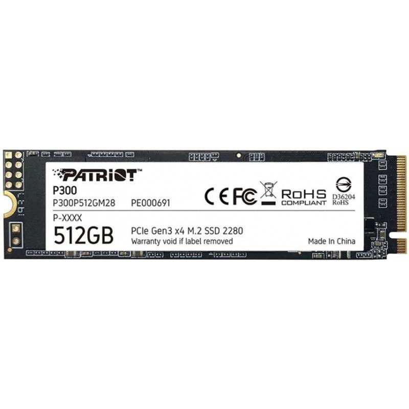 Накопичувач SSD 512GB Patriot P300 M.2 2280 PCIe 3.0 x4 NVMe TLC (P300P512GM28)