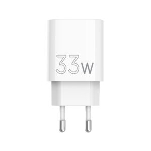Мережевий зарядний пристрій Sigma mobile X-power 33W GaN, PD, QC (1xUSB-C + 1xUSB-A) White (PS33-01)