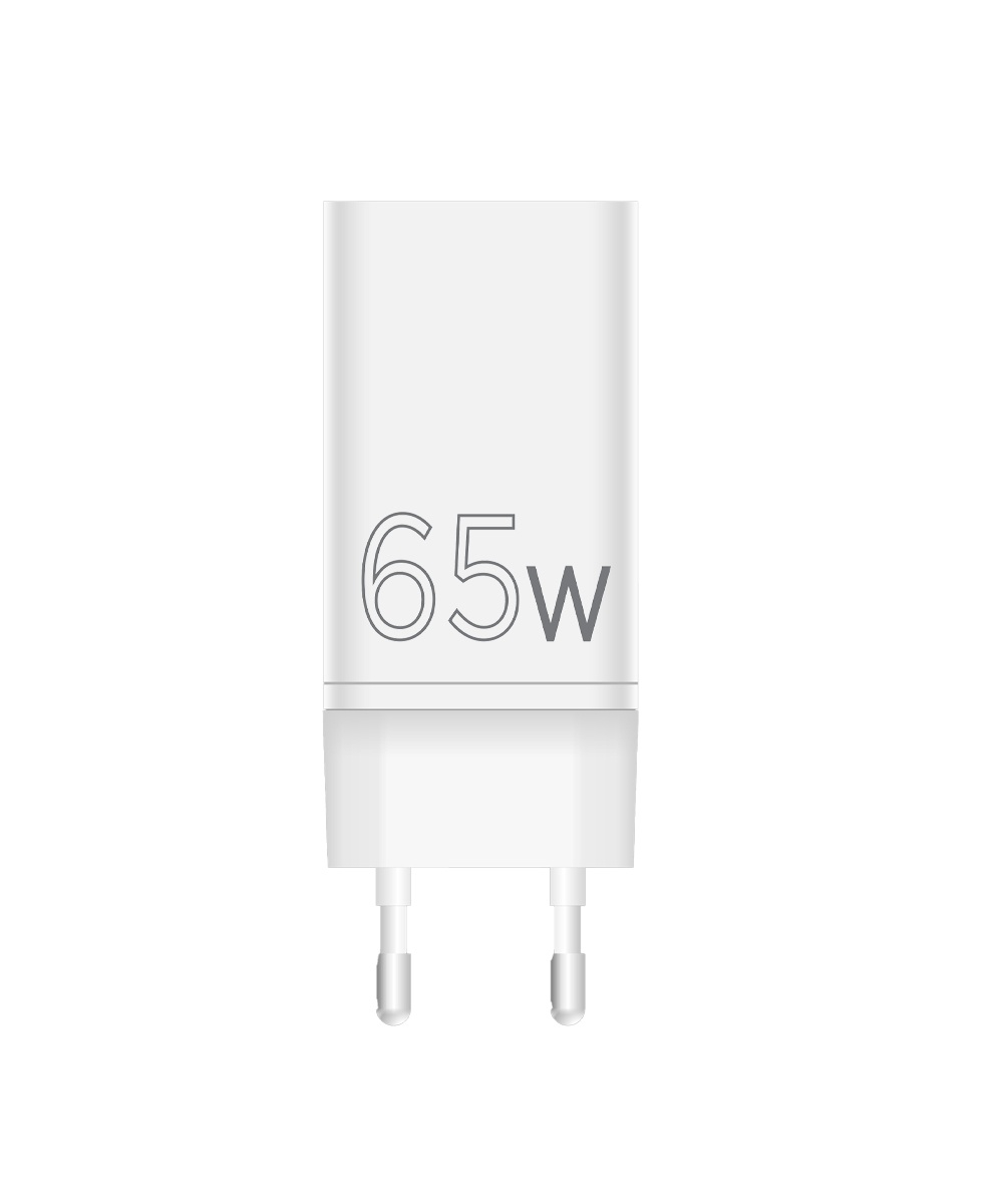 Мережевий зарядний пристрій Sigma mobile X-power 65W GaN, PD, QC (2xUSB-C + 1xUSB-A) White (PS65-01)