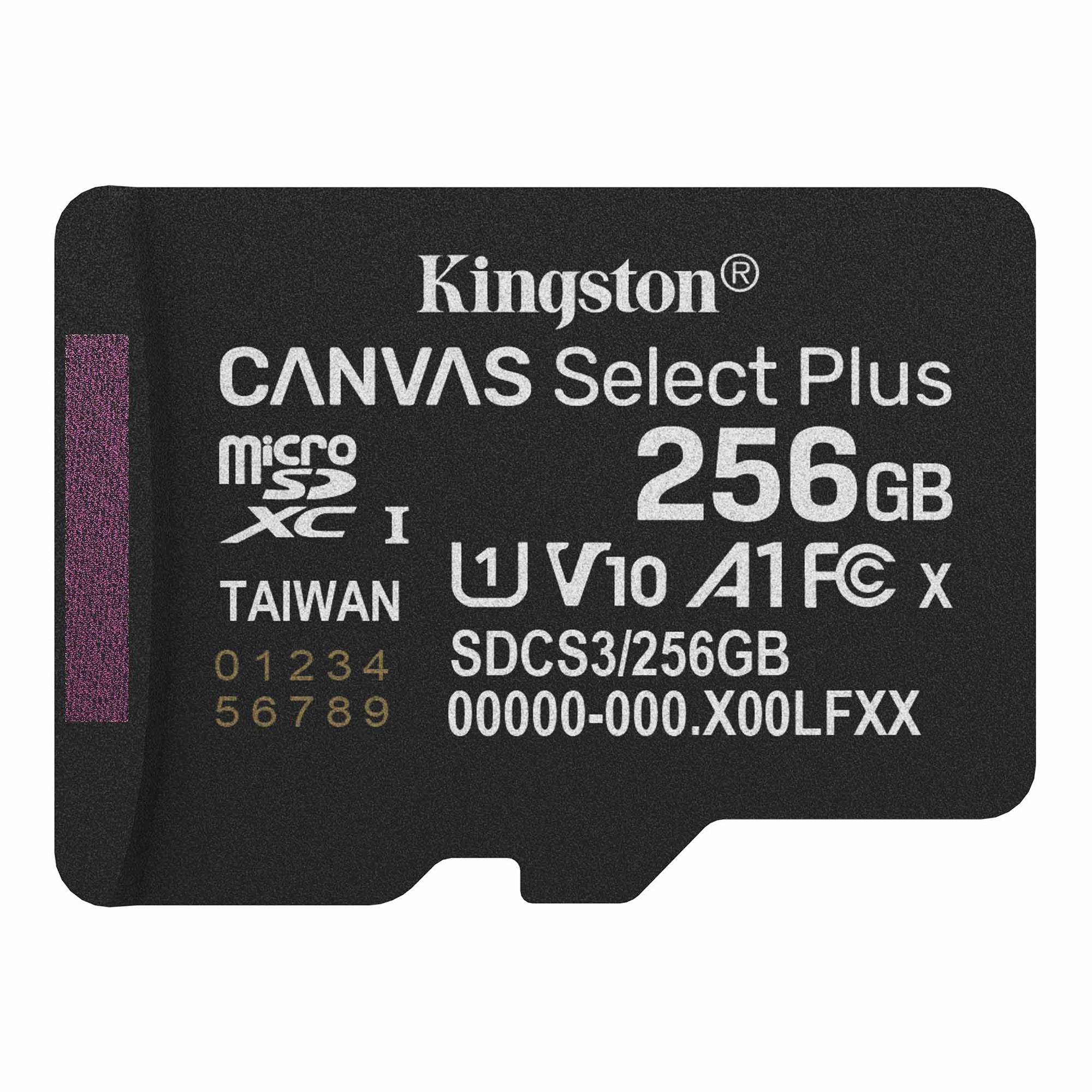 Карта пам`яті MicroSDXC 256GB UHS-I Class 10 Kingston Canvas Select Plus R150MB/s (SDCS3/256GBSP)