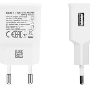 Мережевий зарядний пристрій Samsung (1USB, 1.55А) White (EP-TA50EWE) OEM