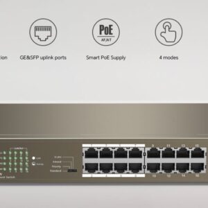 Комутатор Tenda TEF1118P-16-150W