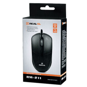 Миша REAL-EL RM-211 Black USB