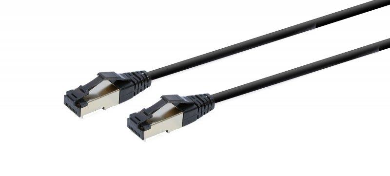 Патч-корд Cablexpert (PP8-LSZHCU-BK-5M) cat.8, S/FTP, літий, 50u "штекер із засувкою, 5 м, чорний