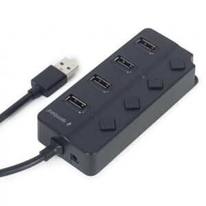 USB-хаб Gembird 4 ports (UHB-U2P4P-01) з вимикачами