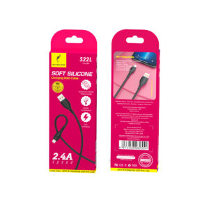 Кабель SkyDolphin S22L Soft Silicone USB - Lightning (M/M), 1 м, Black (USB-000601)