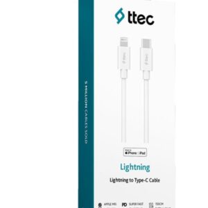 Кабель Ttec USB Type-C - Lightning (M/M), 1.5 м, White (2DKM04B)