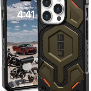Чохол-накладка Urban Armor Gear Monarch Pro Magsafe для Apple iPhone 15 Pro Kevlar Elemental Green (11422111397B)