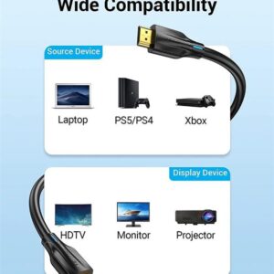 Кабель Vention HDMI - HDMI v.2.1 (M/M), 1 м, Black (AANBF)