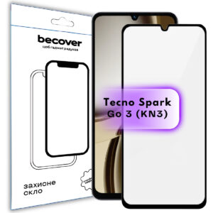 Захисне скло BeCover для Tecno Spark Go 3 (KN3) Black (715166)